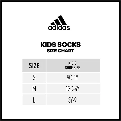 Vista 5 de adidas Calcetines de 3 rayas para niños y niñas (6 pares)
