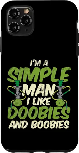 Vista 13 de iPhone 16 Simple Man Doobies Boobies Weed Cannabis 420 Stoner Men Estuche de regalo