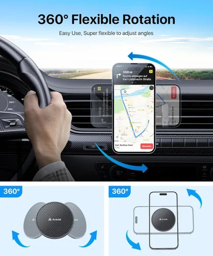 Vista 4 de andobil para Montura de Coche MagSafe [Ímpetu Más Fuerte] Soporte Magnético para Teléfono para Coche Vent 360 Ajustable Soporte Magnético