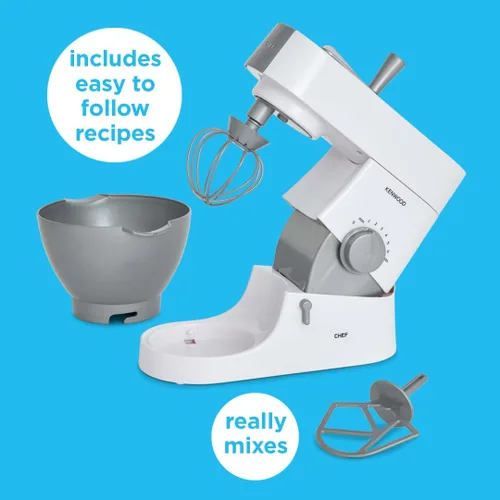 Vista 2 de Casdon Kenwood Mixer Mezclador de alimentos de juguete para niños mayores de 3 años Perfecto para panaderos en ciernes que disfrutan de mezclar