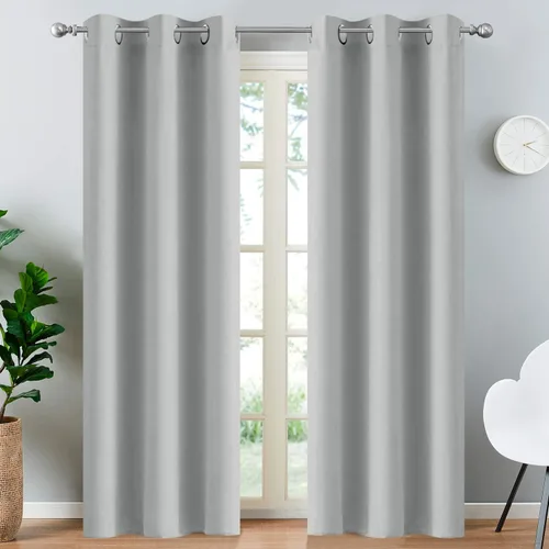 Vista 138 de Yakamok Cortinas opacas para dormitorio, aislamiento térmico, cortinas de oscurecimiento de habitación para sala de estar, juego de 2 paneles