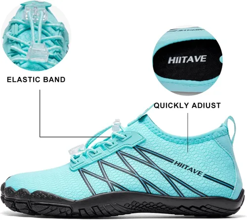 Vista 4 de HIITAVE - Zapatos de agua minimalistas para mujer, de secado rápido, para hacer natación, bucear, surfear, hacer deportes acuáticos, ir a