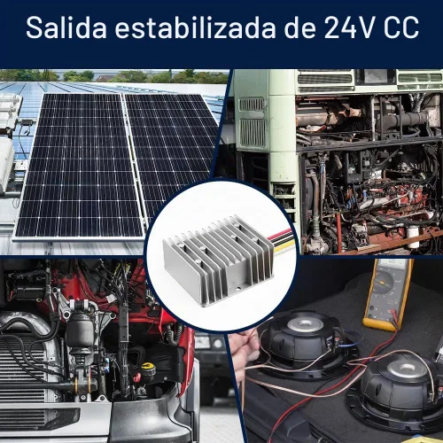 Vista 5 de Convertidor CC de 12 V a 24 V, 15 A, 360 W, resistente al agua, transformador de corriente continua para automóvil, camión, vehículo, barco, motor