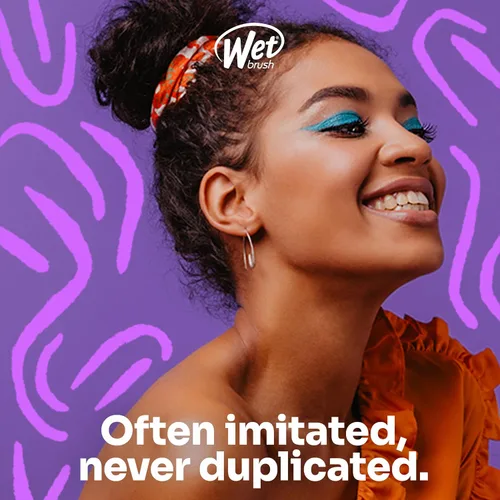 Vista 6 de Wet Brush - Cepillo desenredante para cabello grueso, negro, con cerdas ultrasuaves IntelliFlex que se deslizan a través de los nudos con facilidad