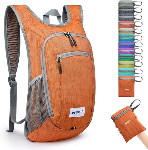 Vista 16 de G4Free 10L/15L Mochila para Senderismo Plegable Ligera, Mochila de Día para Caminatas, Pequeña, Viaje al Aire Libre, Bolsa de Hombro Plegable