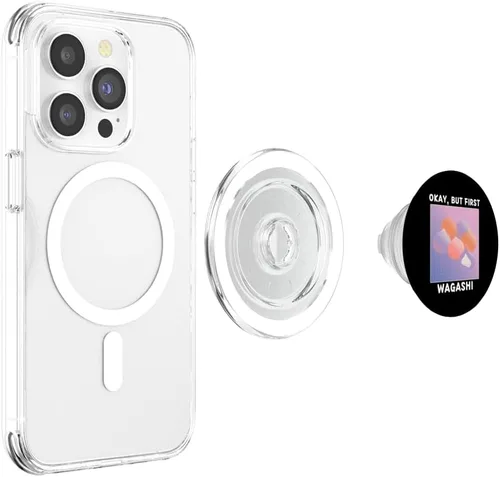 Vista 4 de Cute Kawaii Wagashi Okay, But First Wagashi Japanese Style PopSockets MagSafe PopGrip for iPhone