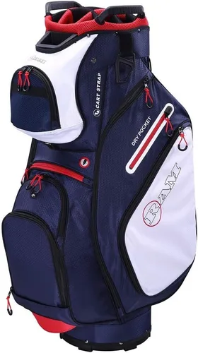 Vista 7 de Ram Golf FX Deluxe - Bolsa para carrito de golf con divisores de longitud completa de 14 vías