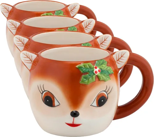Vista 9 de Taza de muñeco de nieve de 16 oz Papá Noel