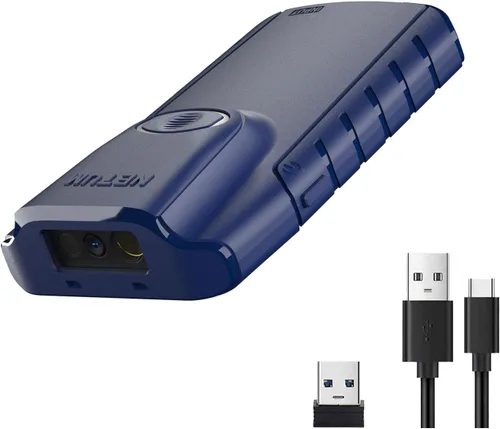 Vista 8 de NETUM Escáner de código de barras Bluetooth 1D, lector de código de barras CCD portátil pequeño 3 en 1, lector de código de barras CCD automático