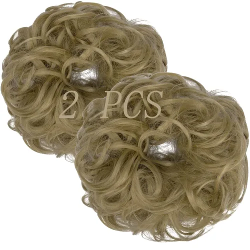 Vista 11 de OMGREAT Extensiones de cabello de moño desordenado, rizado, ondulado, recogido, sintético, para coleta, accesorios para el cabello para mujeres