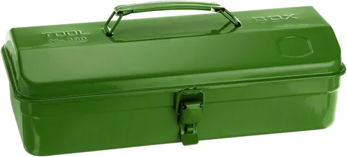 Vista 16 de HARFINGTON Caja de Herramientas 11.4" Caja de Herramientas de Acero Portátil Estilo Techo de Cadera con Cierre de Pestillo de Metal Cofre de Negro