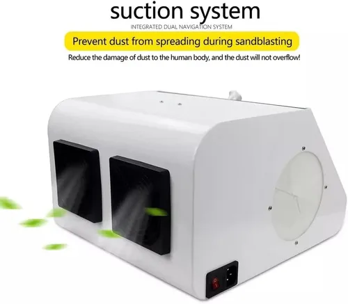 Vista 3 de Bafle de vidrio templado de laboratorio dental de alta resistencia LED colector de polvo de vacío caja extractor de vacío con 2 filtros