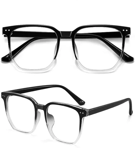 Vista 5 de MAKIRO Gafas de miopía de marco grande -0.5, -4.00 de intensidad para hombres y mujeres con miopía ligera