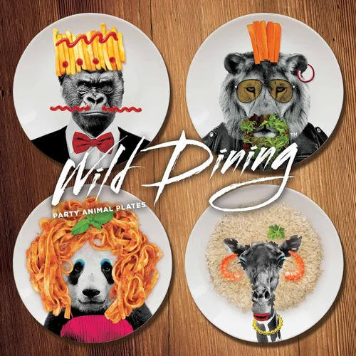 Vista 4 de Mustard Wild Dining Andy Alpaca - Plato llano de cerámica, M12006G