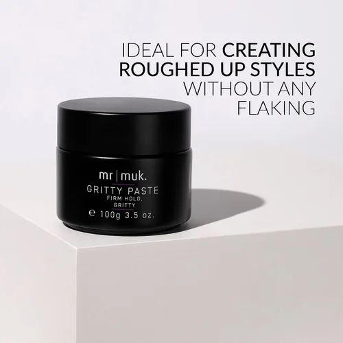 Vista 3 de Mr MUK - Pasta texturizadora y reelaboradora de acabado arenoso fuerte, 3.53 onzas, cabello de sujeción firme definitiva para hombres, soluble