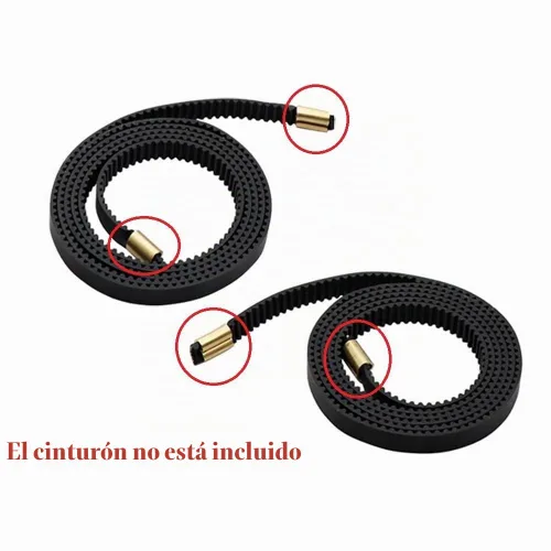 Vista 6 de HICTOP Abrazadera de Correa GT2 Abrazaderas de Correa para Impresora 3D Hebilla de Cobre Conectores de Cable de Alambre Duraderos Compatibles