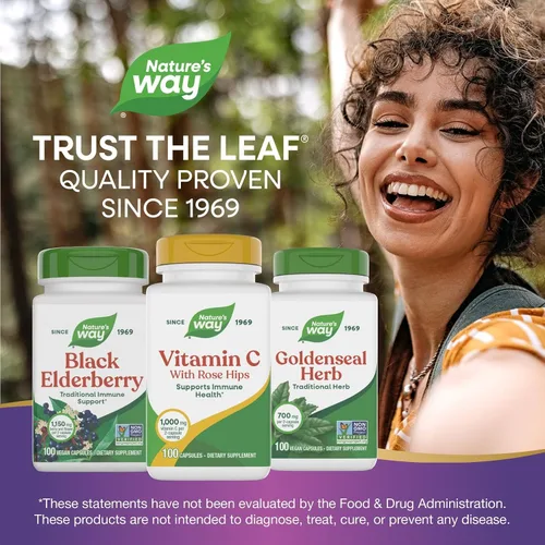 Vista 7 de Nature's Way Vitamina C-500 con Rose HIPS; 1000 mg por porción; 100 cápsulas