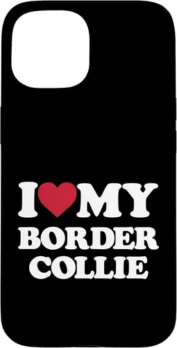 Vista 6 de iPhone 16 I Love My Border Collie - I Heart My Border Collie Case