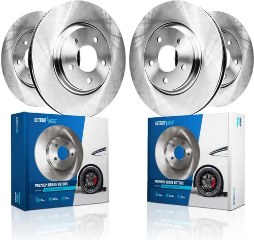 Vista 64 de Detroit Axle - 4 rotores de freno para Ford 1994-2004 Mustang, rotores de freno de disco delanteros y traseros 1995 1996 1997 1998 1999 2000 2001