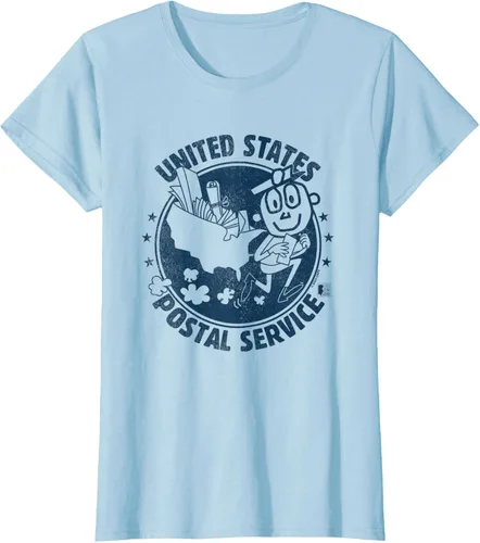 Vista 6 de USPS Camiseta Mr Zip US Postal Service, Gris Gris Oscuro