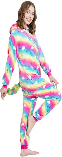 Vista 5 de Pijama unisex de una pieza de unicornio para adultos, disfraz de Halloween