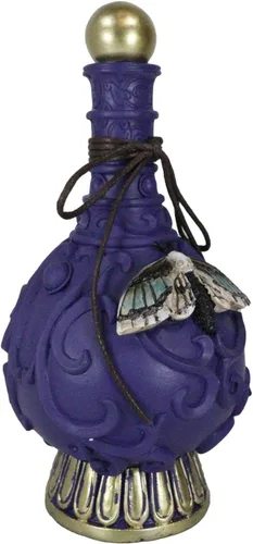 Vista 6 de Ebros Gift Oculto Wicca Divinidad Espiritual Polilla Metamorfosis Púrpura Faux Poción Botella Decoración Figurilla Brujas Místicas Wicca Ocultista