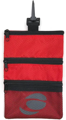 Vista 11 de Orlimar Bolsa de accesorios de golf desmontable, 3 bolsillos con cremallera para objetos de valor y accesorios de golf, se engancha a tu bolsa