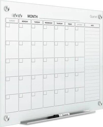 Vista 2 de Calendario magnético de vidrio Quartet infinity, Blanco