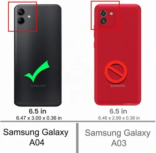Vista 2 de Osophter Funda para Samsung Galaxy A04 con 2 unids Protector de pantalla Absorción de golpes Flexible TPU Caucho Protector de teléfono celular