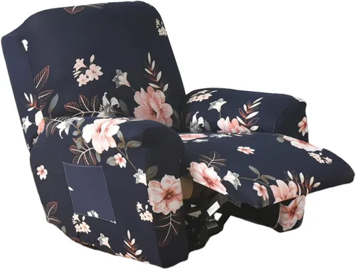 Vista 27 de Eco-Ancheng Fundas reclinables Lazyboy de 4 piezas, fundas para sofá reclinable, fundas antideslizantes para sillas reclinables, con bolsillos