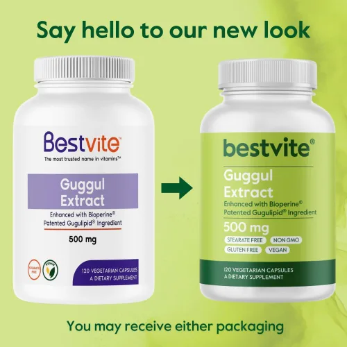 Vista 7 de BESTVITE Extracto de guggul de 500 mg (120 cápsulas vegetarianas), respaldado por investigación clínica, patentado y estandarizado, mejorado por