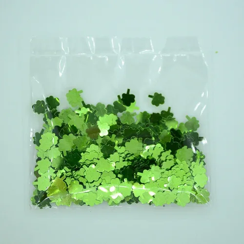 Vista 2 de Confeti Shamrock 1/4" Verde - Paquete al por menor #9075 QS0