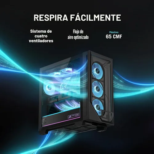 Vista 4 de ASUS ROG G700 (2025) PC de escritorio para juegos, procesador Intel® Core™ Ultra 7 265KF, NVIDIA® GeForce RTX™ 5070, SSD M.2 NVMe™ PCIe® 4 de 1 TB