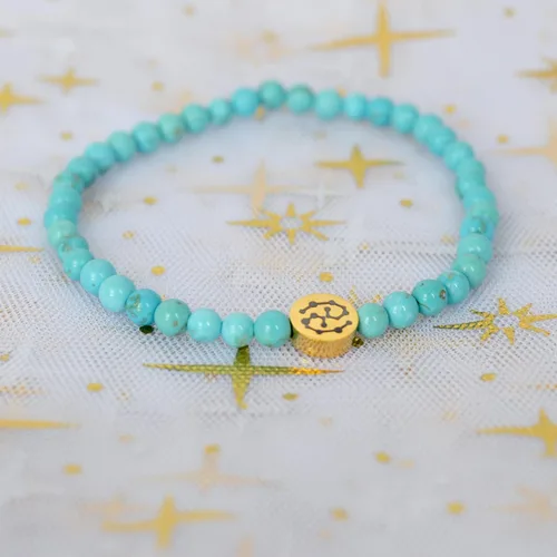 Vista 2 de Pulsera de constelación con signo de estrella de energía de 0.157 in con dije chapado en oro de 18 quilates para mujer