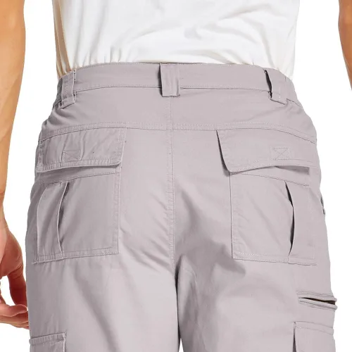 Vista 6 de Pantalones cargo clásicos de algodón casual para hombre con 7 bolsillos