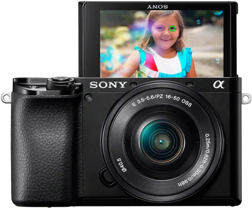Vista 8 de Sony Alpha a6000 cámara sin espejo con lente de 16-50 mm y paquete de dos tarjetas SD de 64 GB