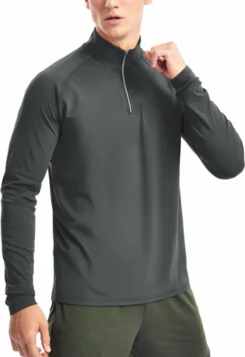 Vista 2 de Zengjo Sudadera de manga larga con cremallera de 14 para hombre