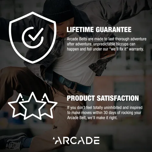 Vista 5 de Arcade The Original Unisex Adventure Belt, Repreve Elastic Webbing, Non-Metal Travel Friendly Buckle