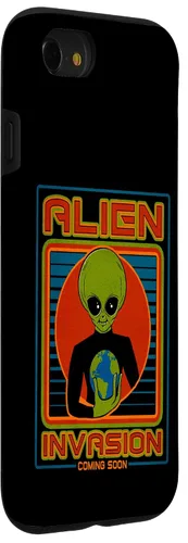 Vista 48 de Funda para iPhone 13 Pro Max Alien Invasion 1984 Tech Noir Distopía