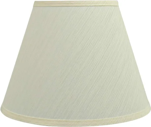 Vista 2 de Aspen Creative 32684A Pantalla de lámpara de construcción de araña con forma de imperio de transición en tela texturizada de lino crema, 7 pulgadas