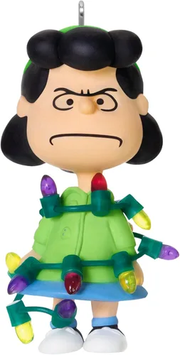 Vista 9 de Adorno navideño de Hallmark Keepsake 2024, la pandilla de Peanuts Super Lucy y Linus, regalos para fanáticos de Peanuts