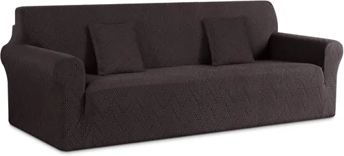 Vista 17 de Ruaozz Funda elástica para sofá de 1 pieza, fundas para sofá de 3 cojines, funda universal antideslizante para sofá, funda lavable de jacquard