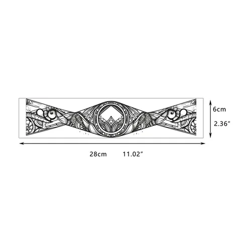 Vista 6 de GLARYYEARS Tatuaje Temporal de Banda para el Brazo - Paquete de 18 Tamaño Súper Largo, Tatuajes Falsos Realistas y Bohemios Estilo Polinesio Maorí