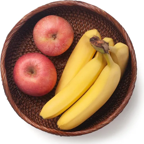 Vista 9 de YANGQIHOME Cestas redondas de ratán para frutas, tazones de almacenamiento de mimbre, cestas de servir tejidas naturales, cestas decorativas