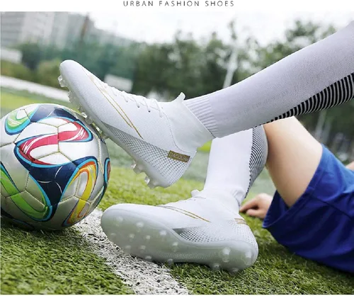 Vista 4 de World Student Games - Zapatos de entrenamiento de fútbol profesional con tacos altos, transpirables, para deportes al aire libre, TFAG