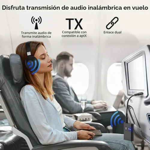 Vista 2 de Receptor transmisor Bluetooth para avión Adaptador Bluetooth para TV Car