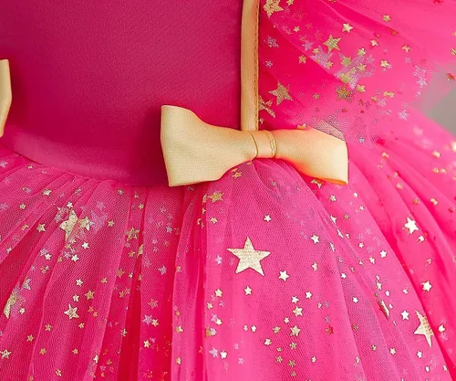 Vista 5 de HNXDYY Vestido para niña pequeña, vestido de fiesta de cumpleaños de princesa para bebé