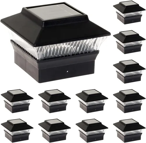 Vista 7 de GreenLighting Luces solares estándar #1 para tapa de poste para madera nominal de 4 x 4, postes de PCV/vinilo de 4 x 4, luz solar para valla al aire