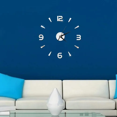 Vista 8 de Reloj de pared DIY sin marco, efectos 3D, elegante, decorativo, decoración de pared, decoración de pared, moderno, decoración de pared, reloj