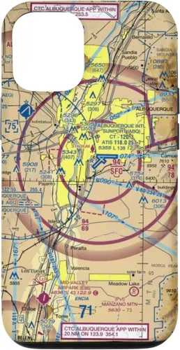 Vista 28 de Albuquerque (ABQ) Sectional Chart - Aviation Case for iPhone 17